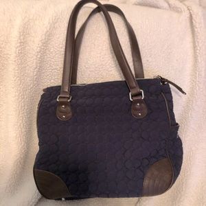 Vera Bradley Quilted Shoulder bag /Tote. Navy Blue.